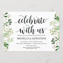 Greenery Post Wedding Brunch Invitation Kaart
