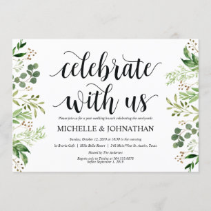 Greenery Post Wedding Brunch Invitation Kaart