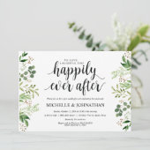 Greenery Post Wedding Brunch Invitation Kaart (Staand voorkant)