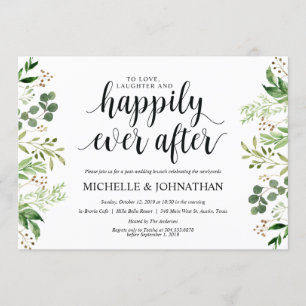 Greenery Post Wedding Brunch Invitation Kaart