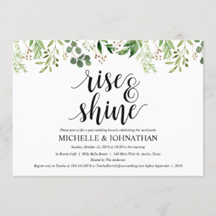 Greenery Post Wedding Brunch Invitation Kaart