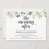 Greenery Post Wedding Brunch Invitation Kaart (Voorkant)