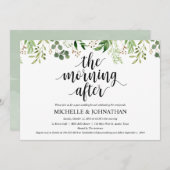 Greenery Post Wedding Brunch Invitation Kaart (Voorkant / Achterkant)