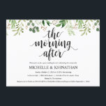 Greenery Post Wedding Brunch Invitation Kaart<br><div class="desc">Een brunchfeest plannen met de pasgetrouwden de dag na de bruiloft? Nodig gasten uit met deze Greenery design thema Post Wedding Brunch Invitation Kaart. Voeg je brunchgegevens toe in bijpassend zwart lettertype / belettering. #TeeshaDerrick</div>