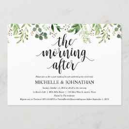 Greenery Post Wedding Brunch Invitation Kaart