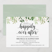 Greenery Post Wedding Brunch Uitnodigingskaart Kaart (Voorkant / Achterkant)