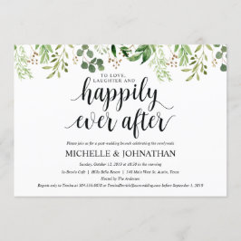 Greenery Post Wedding Brunch Uitnodigingskaart Kaart