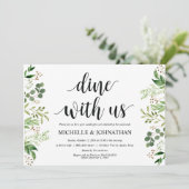 Greenery Post Wedding Brunch Uitnodigingskaart Kaart (Staand voorkant)
