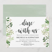 Greenery Post Wedding Brunch Uitnodigingskaart Kaart (Voorkant / Achterkant)