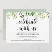 Greenery Post Wedding Brunch Uitnodigingskaart Kaart (Voorkant / Achterkant)