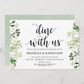 Greenery Post Wedding Brunch Uitnodigingskaart Kaart (Voorkant / Achterkant)
