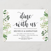 Greenery Post Wedding Brunch Uitnodigingskaart