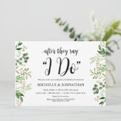 Greenery Post Wedding Brunch Uitnodigingskaart Kaart (Staand voorkant)