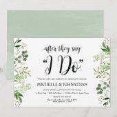 Greenery Post Wedding Brunch Uitnodigingskaart Kaart (Voorkant / Achterkant)