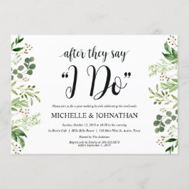 Greenery Post Wedding Brunch Uitnodigingskaart Kaart