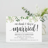 Greenery Post Wedding Brunch Uitnodigingskaart Kaart (Staand voorkant)