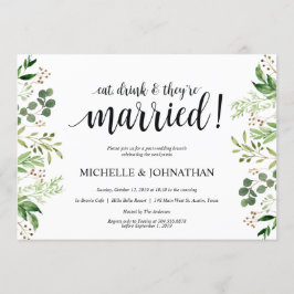 Greenery Post Wedding Brunch Uitnodigingskaart Kaart