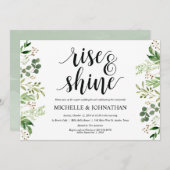Greenery Post Wedding Brunch Uitnodigingskaart Kaart (Voorkant / Achterkant)