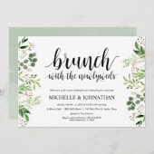 Greenery Post Wedding Brunch Uitnodigingskaart Kaart (Voorkant / Achterkant)