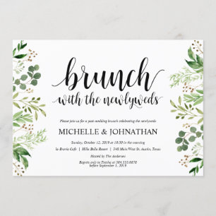 Greenery Post Wedding Brunch Uitnodigingskaart Kaart