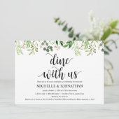 Greenery Post Wedding Brunch Uitnodigingskaart Kaart (Staand voorkant)
