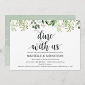 Greenery Post Wedding Brunch Uitnodigingskaart Kaart (Voorkant / Achterkant)