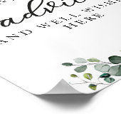 Greenery Pumpkin Baby shower Advice Sign Poster (Hoek)