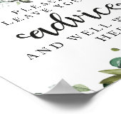 Greenery Pumpkin Baby shower Advice Sign Poster (Hoek)