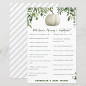 Greenery Pumpkin Baby shower Game PRINED (Voorkant / Achterkant)
