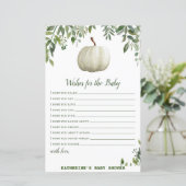 Greenery Pumpkin Baby shower Game PRINED (Staand voorkant)