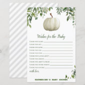 Greenery Pumpkin Baby shower Game PRINED (Voorkant / Achterkant)