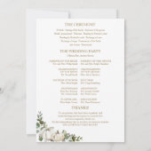 Greenery Pumpkin Fall Wedding Ceremony Programma (Achterkant)