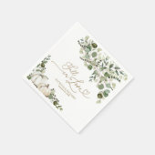 Greenery Pumpkin Fall Wedding Servet (Hoek)