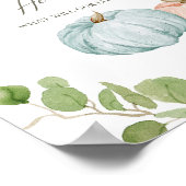 Greenery Pumpkin Gender onthult welkomstdecoratie Poster (Hoek)