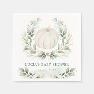 Greenery Pumpkin Herfst Autumn Couples Baby shower Servet