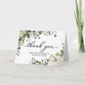 Greenery Pumpkin Herfst Baby shower Dank u wel Kaart (Voorkant)