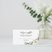 Greenery Pumpkin Herfst Baby shower Diaper Raffle Informatiekaartje (Staand voorkant)