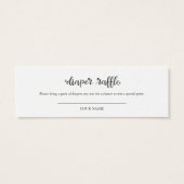 Greenery Pumpkin Herfst Baby shower Diaper Raffle Mini Visitekaartjes (Achterkant)