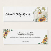 Greenery Pumpkin Herfst Baby shower Diaper Raffle Mini Visitekaartjes (Voorkant /achterkant)