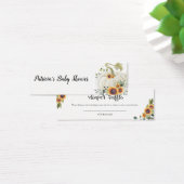 Greenery Pumpkin Herfst Baby shower Diaper Raffle Mini Visitekaartjes (Bureau)
