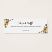 Greenery Pumpkin Herfst Baby shower Diaper Raffle Mini Visitekaartjes (Achterkant)