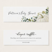 Greenery Pumpkin Herfst Baby shower Diaper Raffle Mini Visitekaartjes (Voorkant /achterkant)