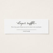 Greenery Pumpkin Herfst Baby shower Diaper Raffle Mini Visitekaartjes (Achterkant)