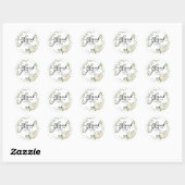 Greenery Pumpkin Herfst Baby shower Hartelijk dank Ronde Sticker (Vel)