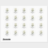 Greenery Pumpkin Herfst Baby shower Hartelijk dank Ronde Sticker (Vel)