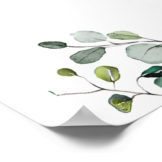 Greenery Pumpkin Herfst Baby shower Welkom Poster (Hoek)