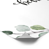 Greenery Pumpkin Herfst Baby shower Welkom Poster (Hoek)