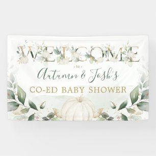 Greenery Pumpkin Herfst Coed Baby shower Welkom Spandoek