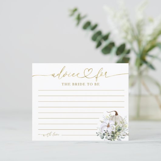 Greenery Pumpkin Herfst Vrijgezellenfeest Advice K (Staand voorkant)