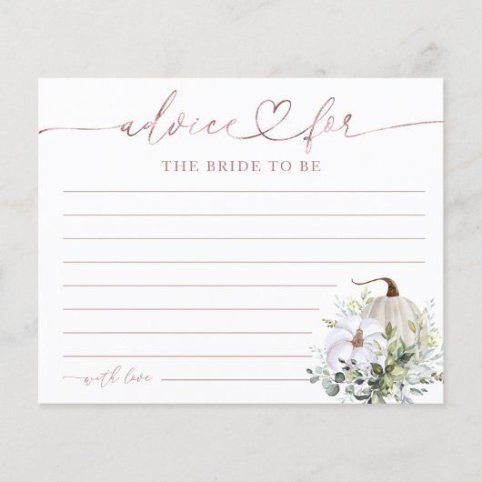 Greenery Pumpkin Herfst Vrijgezellenfeest Advice K (Voorkant)